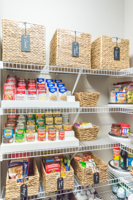 Can risers for pantry organization
